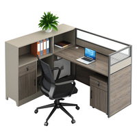 Postes de travail modernes pour bureaux, mobilier de bureau en bois pour 2 personnes