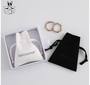 Bolsas de microfibra para joyería PUPPYSEW, bolsa de embalaje de alta calidad para collares y pendientes, bolsa con cordón para joyería con logotipo - Product Image 3