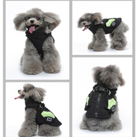 Gilet pour chien de mode avec poches réfléchissantes Bretelles réglables Vêtements chauds pour animaux de compagnie pour petits chiens Best-seller