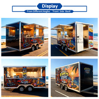 Chariot de restauration extérieur sur roues, remorque alimentaire rétro personnalisée pour hot-dogs, camion de restauration avec rôtissoire à poulet et gril de cuisson, à vendre à prix abordable