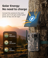 Caméra de chasse ST-HC828 à double objectif 4G GPS solaire CMOS IP66 étanche 12MP avec détection de mouvement PIR et vision nocturne HD
