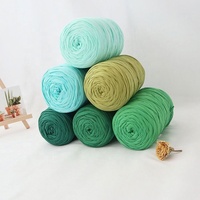 100% Polyester Hand-Knitted Baby Cradle T-Shirt Yarn Roll 400g with Elastic Fancy 100% Polyester Yarn