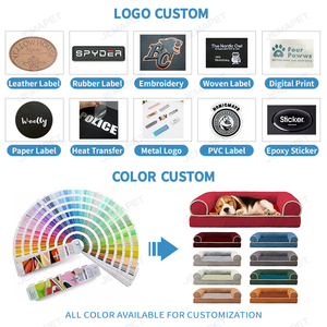 Cama ortopédica moderna de diseño para mascotas con espuma viscoelástica, tamaño gigante, cómodo reposacabezas, cubierta cambiable a prueba de masticación para invierno - Product Image 6