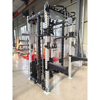 Nouvelle machine Smith multifonctionnelle 3-en-1 en acier au carbone avec rack de musculation et pile de poids de 70 kg*2 pour l'entraînement de musculation à domicile et la musculation des pectoraux