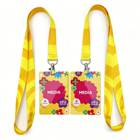 Cordons de cou personnalisés en polyester durable avec logo par sublimation et cartes d'accès PVC sur mesure pour événements, festivals, dirigeants et cartes VIP