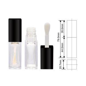 Envases de Brillo Labial de Viaje de Plástico, Tubos de Brillo Labial Líquido Vacíos Portátiles, Forma Cuadrada, Rosca, 7 ml, Cuidado de la Piel - Product Image 2