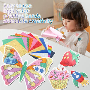 Kit de Arte de aprendizaje temprano con pegatinas mágicas hecho a mano Diy actividades artesanales de interior juguetes educativos para hacer joyas para niños - Product Image 4