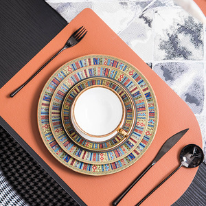 Service de table en céramique de style européen - Assiettes occidentales, tasses à café, vase - Compatible micro-ondes, vintage, luxe léger, rétro - Product Image 5