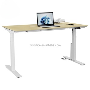 Eigentijdse Elektrische Staande Bureau Ergonomisch Kantoor Dual Motor Verstelling Hoogte Zitten/Stand Optie Modern Houten Modern - Product Image 6