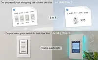 Interrupteur intelligent WiFi Mesh tactile LCD Roarkit L8 1-3 voies 2/3 directions Zigbee pour la domotique 10A 250V