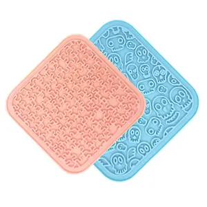 Tapete de silicone para cachorro, tapete para cachorro redutor de ansiedade, aparelho para limpeza de cachorros