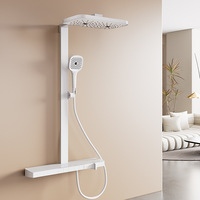 Cross-Border 5-Fonction En Laiton Poli Mitigeur Pluie Pulvérisation Céramique Nouveau Ménage Constant Douche Bain Douche Robinets