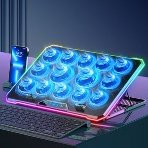 <span class=keywords><strong>Refroidisseur</strong></span> d'ordinateur <span class=keywords><strong>portable</strong></span> RGB avec écran LCD, en aluminium et plastique, avec <span class=keywords><strong>13</strong></span> ventilateurs, 2 ports USB, jusqu'à 17 <span class=keywords><strong>pouces</strong></span> - Product Image 2