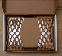 Papier artisanal alvéolé AOBO 80 g/m² compostable et recyclable en pâte de bois vierge, doublement couché au kaolin, facile à déchirer, non couché