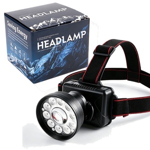 90 °   Lampe frontale rotative avec détecteur de mouvement, projecteur et éclairage large, lampe torche LED pour adultes, casque de chantier, camping en plein air - Product Image 1