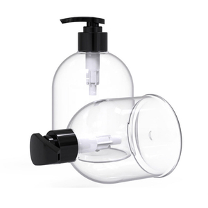 Pompes à savon pour les mains en mousse rechargeables 500 ml 16 oz Bouteilles en plastique rondes vides pour la désinfection - Product Image 1