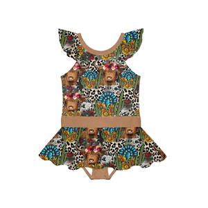 Mono de verano para bebé niña con mangas con volantes y braga interior, ¡superventas! - Product Image 3