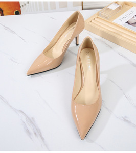 Chaussures de Bureau Tendance Quotidiennes pour Femmes, Escarpins à Talon Haut de 7 CM, Chaussures de Mariage Blanches pour la Mariée, Chaussures en Cuir Grande Taille pour Femmes - Product Image 4