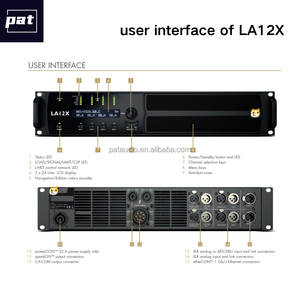 PAT LA12X 4-канальный усилитель мощности 4x1400Вт 4 Ом с металлическим корпусом, профессиональный цифровой аудиоусилитель с DSP - Product Image 4