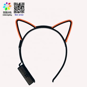 Venta caliente lindo encantador gato de los niños <span class=keywords><strong>EL</strong></span> Led luz divertido diademas - Product Image 3