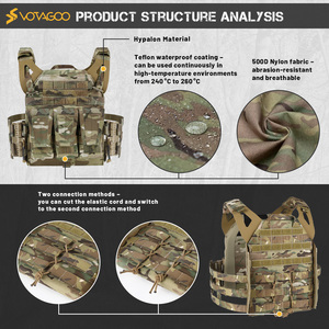 Gilet tactique JPC 2.0, porte-plaques personnalisé, système MOLLE, libération rapide, entièrement modulaire, léger, équipement de terrain CS - Product Image 4