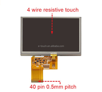 4,3 pulgadas 800x480 RGB 40Pin IPS 400 cd/m2 pantalla LCD TFT
