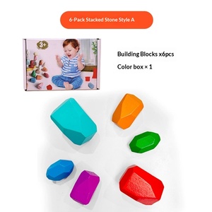 Juguete Educativo de Madera Montessori, Piedras Apilables, Bloques de Construcción de Madera para Equilibrio, Juguetes para Niños de 3 a 6 Años - Product Image 6