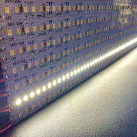 2835 LED bande rigide DC 12V 24V 72Led 144Led personnalisé étanche 0.5M 1M SMD2835 aluminium LED dur rigide LED bande barre lumineuse