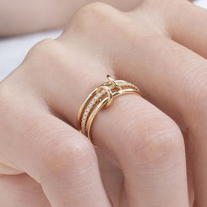 Joyería Messi MSR-2040, Anillo de Diamantes de Moda de 18K para Mujer - Product Image 5