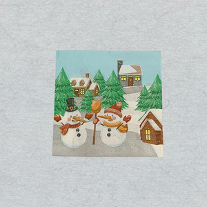 Serviettes de table à motif de figurines de <span class=keywords><strong>pain</strong></span> <span class=keywords><strong>d</strong></span>'<span class=keywords><strong>épice</strong></span>s pleine page, série de Noël 33*33, idéales pour les occasions de célébration - Product Image 6