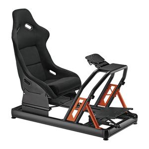 LRS08-BS02 Alumínio Gaming Racing Sim Simulator Cockpit Driving Rig Para PS4 PS5 Xbox PC G25 G27 G29 G920 Carro GTR Simracing Assento