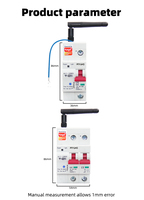 Disjoncteur intelligent WiFi Tuya 1P 2P 63A DC MCB Photovoltaïque Solaire 10V-100V avec contrôleur sans fil compatible Alexa Google
