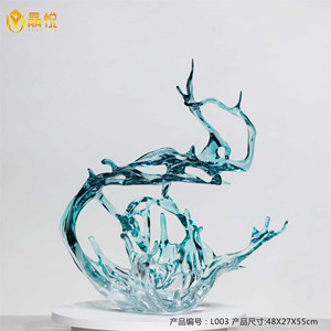 Duyên dáng theo kiểu nhựa trong suốt Thủ công mỹ nghệ trang trí nghệ thuật trang trí <span class=keywords><strong>Epoxy</strong></span> nhựa trong suốt với chảy hình dạng - Product Image 2