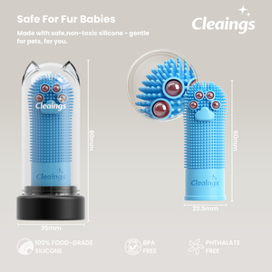 Cepillo de Dientes Desechable para Mascotas, para Gatos y Perros, Limpieza Bucal en Casa con Cerdas de Silicona, Cepillado Dental para Mascotas - Product Image 1