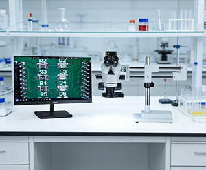 TD-0745-T NBHG HWF10X/22mm WD115mm はんだ付け用三眼ズームステレオ顕微鏡 LCDタイプC電源付き - Product Image 1