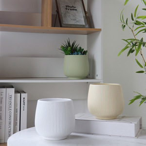 Maceta de cerámica con forma de bola hecha a mano moderna, Color Morandi Ins <span class=keywords><strong>para</strong></span> <span class=keywords><strong>mesa</strong></span> de casa o decoración de jardín, maceta decorativa Floral - Product Image 4