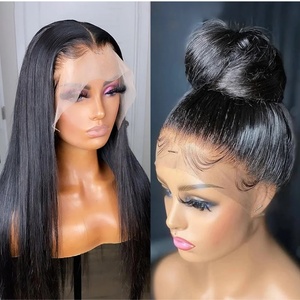 Perruque en dentelle sans colle de 30 à 40 pouces, perruque en cheveux vierges indiens bruts alignés sur la cuticule, perruque en cheveux humains non traités pré-épilés - Product Image 2