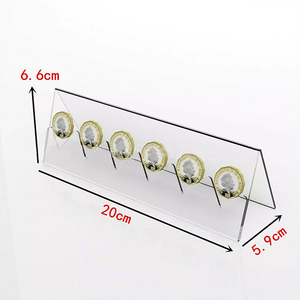 Factory Custom 6-Slot <strong>Coin</strong> <strong>Display</strong> Rack Collector Holder Clear Acrylic <strong>Display</strong> Stand