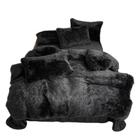 Super Shaggy corail polaire chaud confortable princesse ensemble de literie vison velours couette/housse de couette ensemble lit couette couverture taies d'oreiller