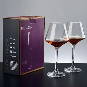 Bicchiere da vino in cristallo King all'ingrosso bicchieri da vino rosso moda bordeaux Set di 6 calici in vetro da vino tazza in vetro di cristallo retrò medievale