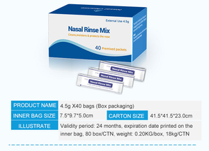 Nước Muối giải pháp 0.9% cho mũi làm sạch muối gói mũi rửa Muối 4. 5gx40, hộp đóng gói - Product Image 2