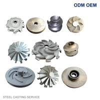 Services de fonderie de précision industrielle pour pièces de pompe à eau à impeller semi-fermée en acier inoxydable moulées par procédé de cire perdue