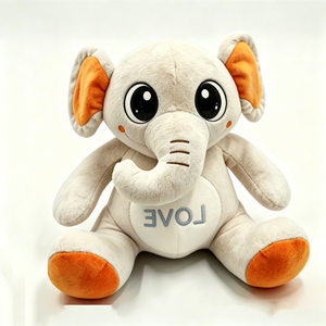Customized LoveElephantPlush, CreamElephantDoll, NeutralSafariPlush, RomanticGiftPlush - Product Image 4