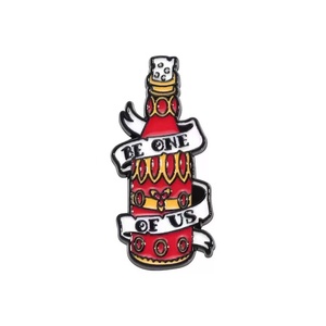 Spilla a tema alimentare in metallo alla moda con bottiglia di salsa di soia dolce con bottiglietta di cartone animato per la festa nazionale di natale per borse per vestiti - Product Image 6