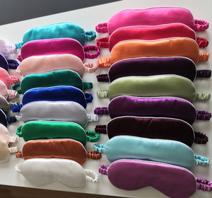 OEM di lusso in morbido raso di seta maschera per gli occhi per le donne vendita calda Logo personalizzato colori 135 alla moda maschere per gli occhi con fascia <span class=keywords><strong>elastica</strong></span> - Product Image 2