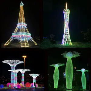 Xiaomanyao Eiffel Tower Ferris Wheel Symphony Modeling Light Outdoor Plaza Light Show LED Landscape Light