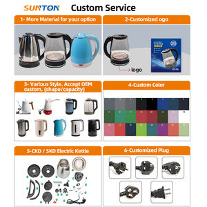 Hervidor eléctrico inalámbrico de acero inoxidable SUNTON OEM personalizado, duradero, con apagado automático, de gran capacidad (2 litros) - Product Image 3