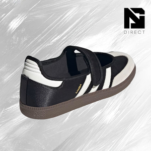 Adidas Wmns Jane 'Core Black Off White Gold Metallic' Zapatos de skate de lona con cierre de gancho y bucle, zapatillas para caminar - Product Image 3