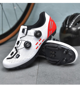 Nouvelles chaussures de cyclisme respirantes perforées <span class=keywords><strong>pour</strong></span> route et <span class=keywords><strong>VTT</strong></span>, unisexe, avec système de fixation sans clip, <span class=keywords><strong>pour</strong></span> la course - Product Image 1