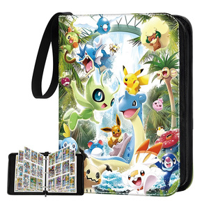 Album de rangement rectangulaire en cuir PU pour cartes Pokémon Anime, avec logo imprimable, porte-cartes à feuilles mobiles personnalisable pour collection - Product Image 5